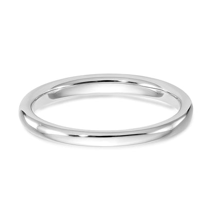14K Weißgold Ehering mit natürlichen Diamanten