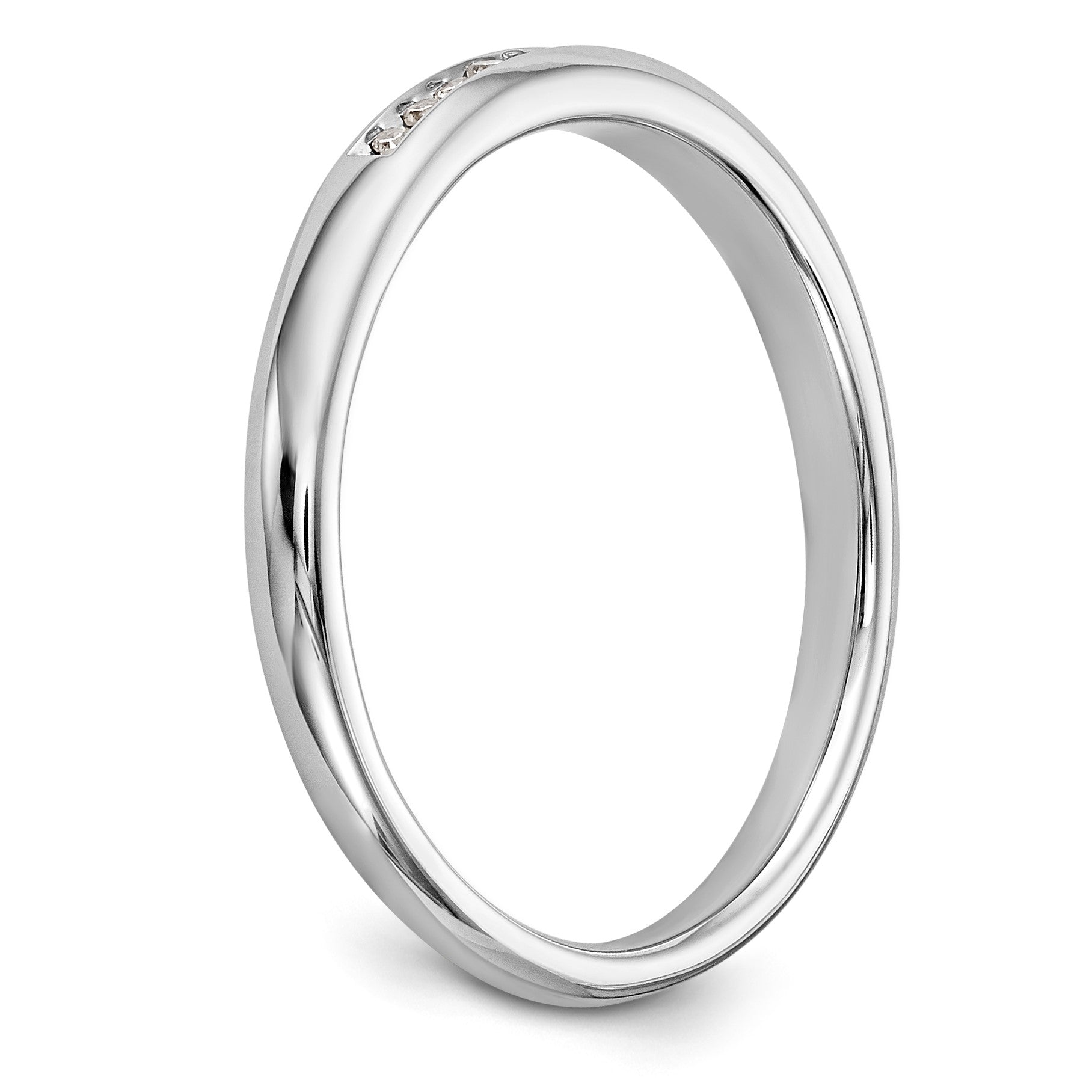 14K Weißgold Ehering mit natürlichen Diamanten