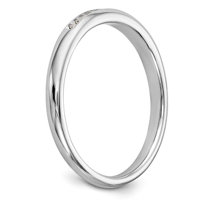 14K Weißgold Ehering mit natürlichen Diamanten
