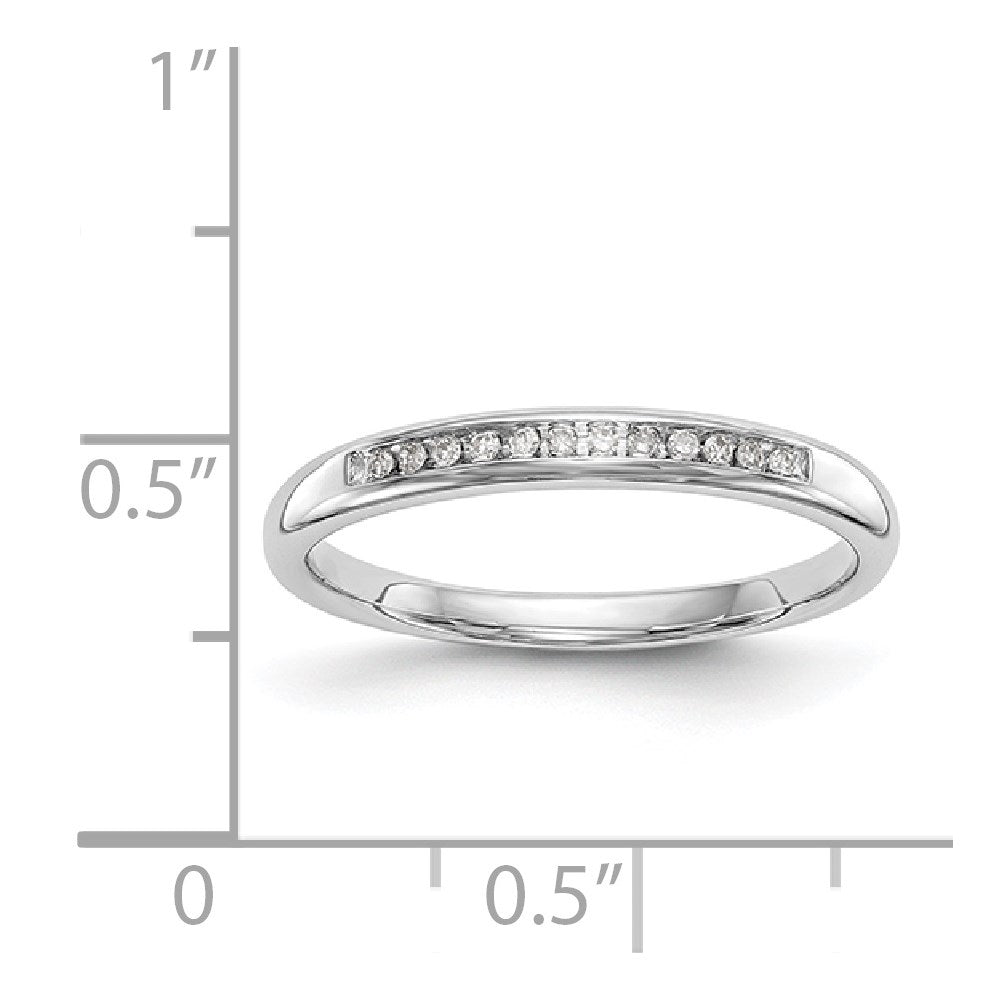 14K Weißgold Ehering mit natürlichen Diamanten