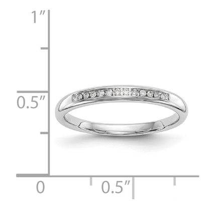 14K Weißgold Ehering mit natürlichen Diamanten