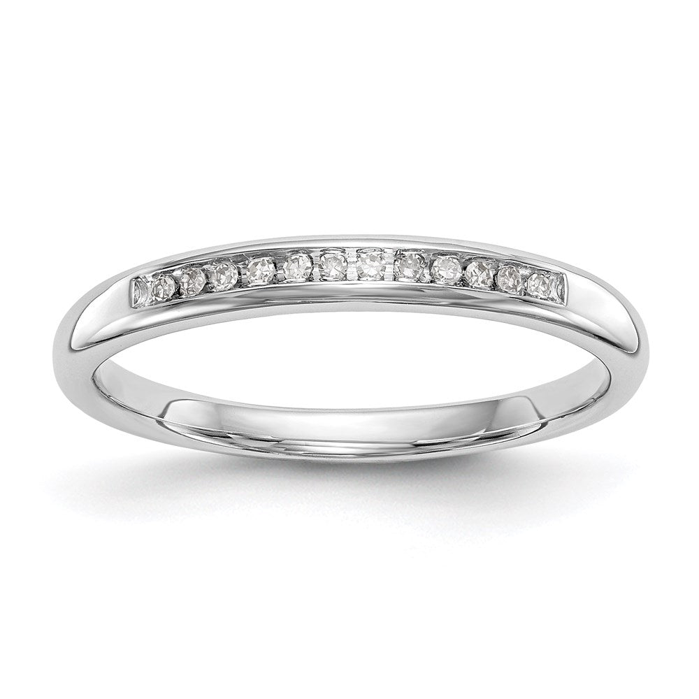 14K Weißgold Ehering mit natürlichen Diamanten