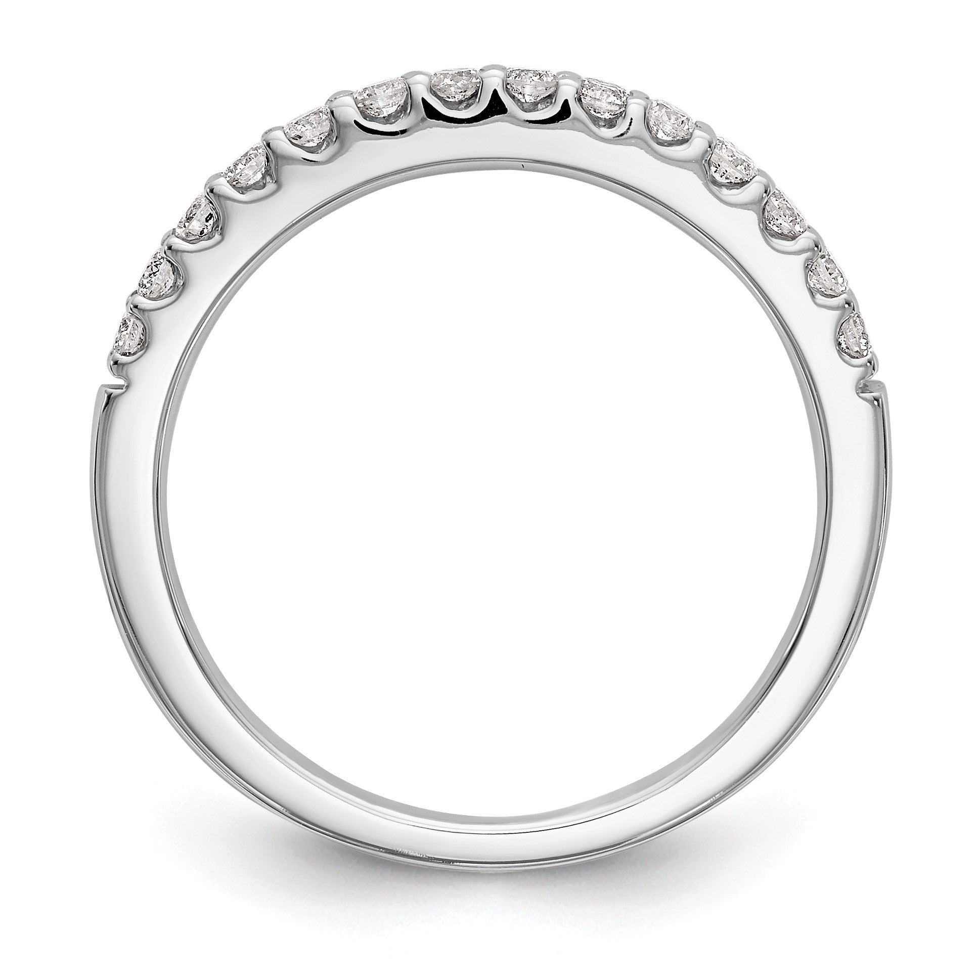 14K Weißgold Ehering mit natürlichen Diamanten