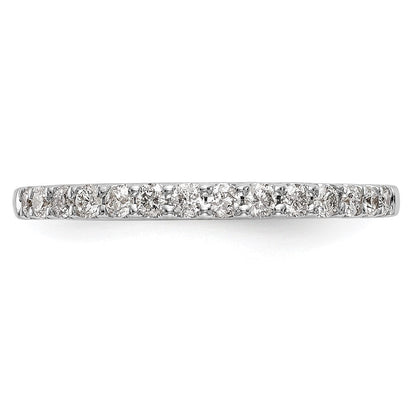 14K Weißgold Ehering mit natürlichen Diamanten