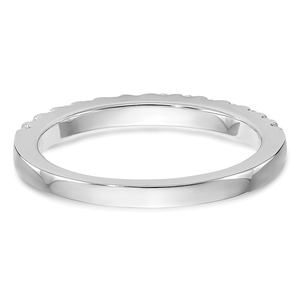 14K Weißgold Ehering mit natürlichen Diamanten