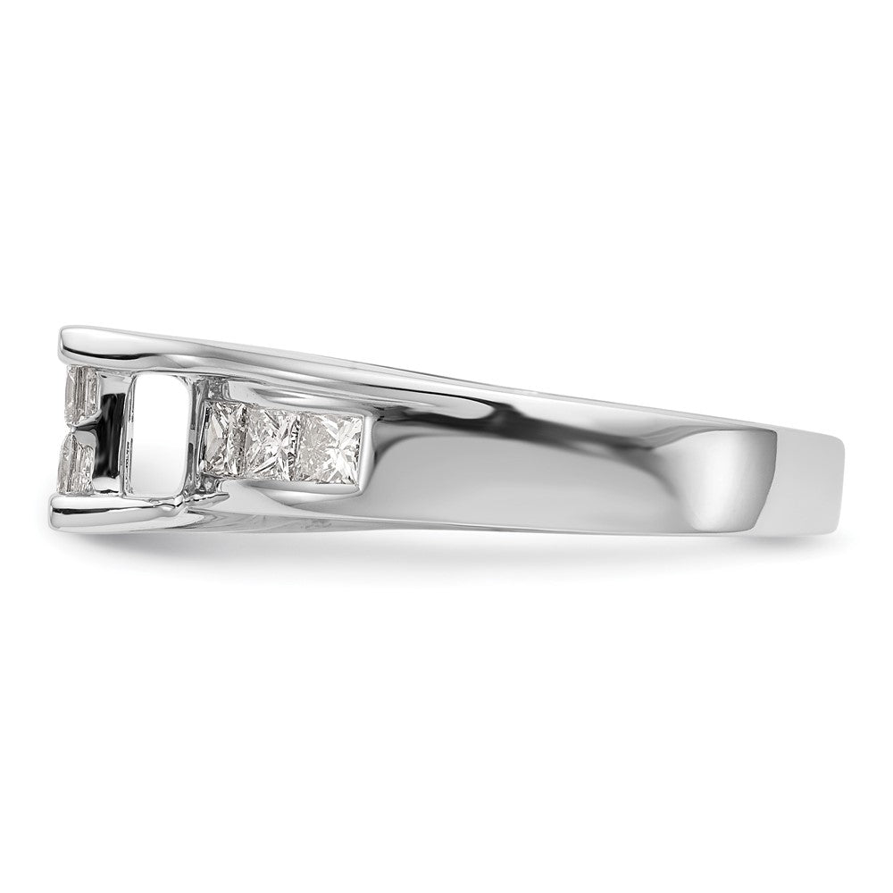14K Weißgold Verlobungsring mit echtem Diamant-Cluster