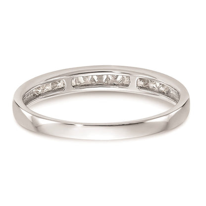 14K Weißgold Ehering mit natürlichen Diamanten