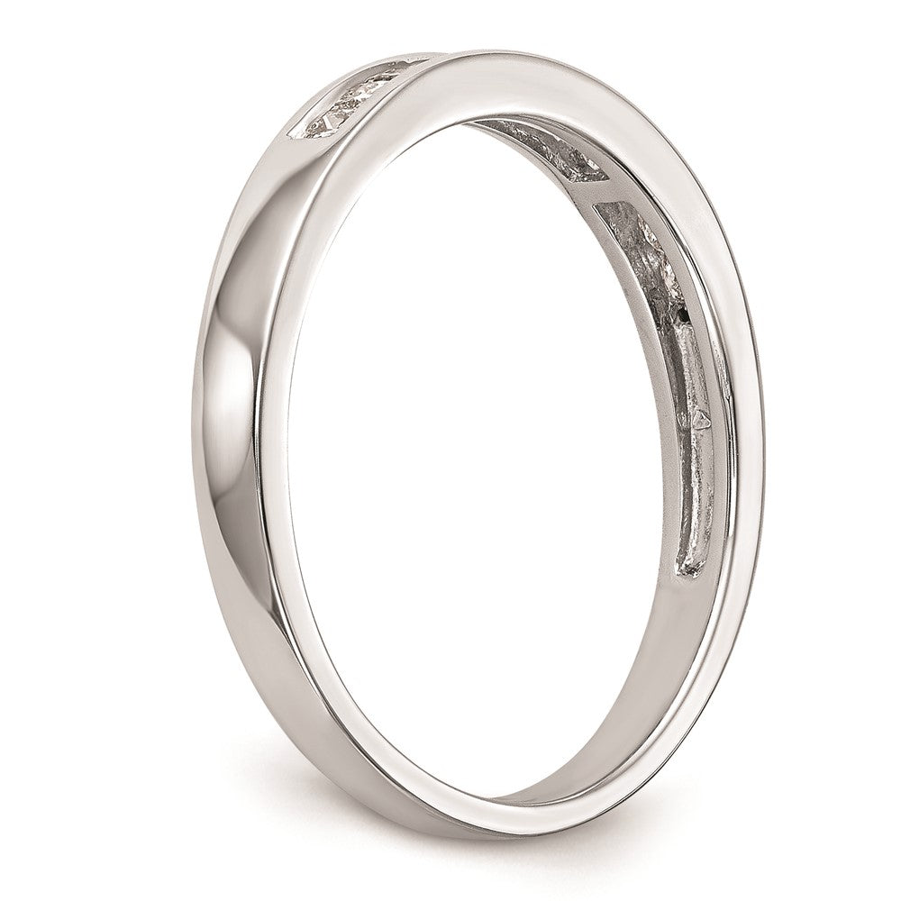 14K Weißgold Ehering mit natürlichen Diamanten