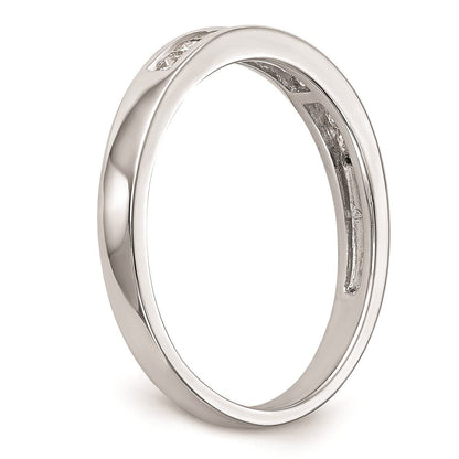 14K Weißgold Ehering mit natürlichen Diamanten