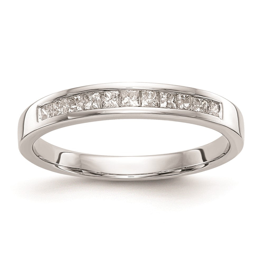 14K Weißgold Ehering mit natürlichen Diamanten