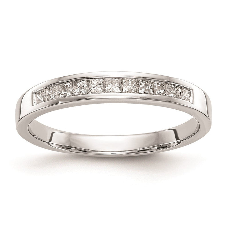 14K Weißgold Ehering mit natürlichen Diamanten