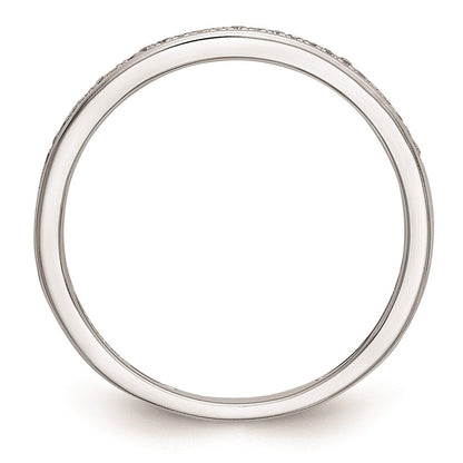14K Weißgold Trauring-Set mit natürlichen Diamanten (0,162 ct. Gesamtgewicht)
