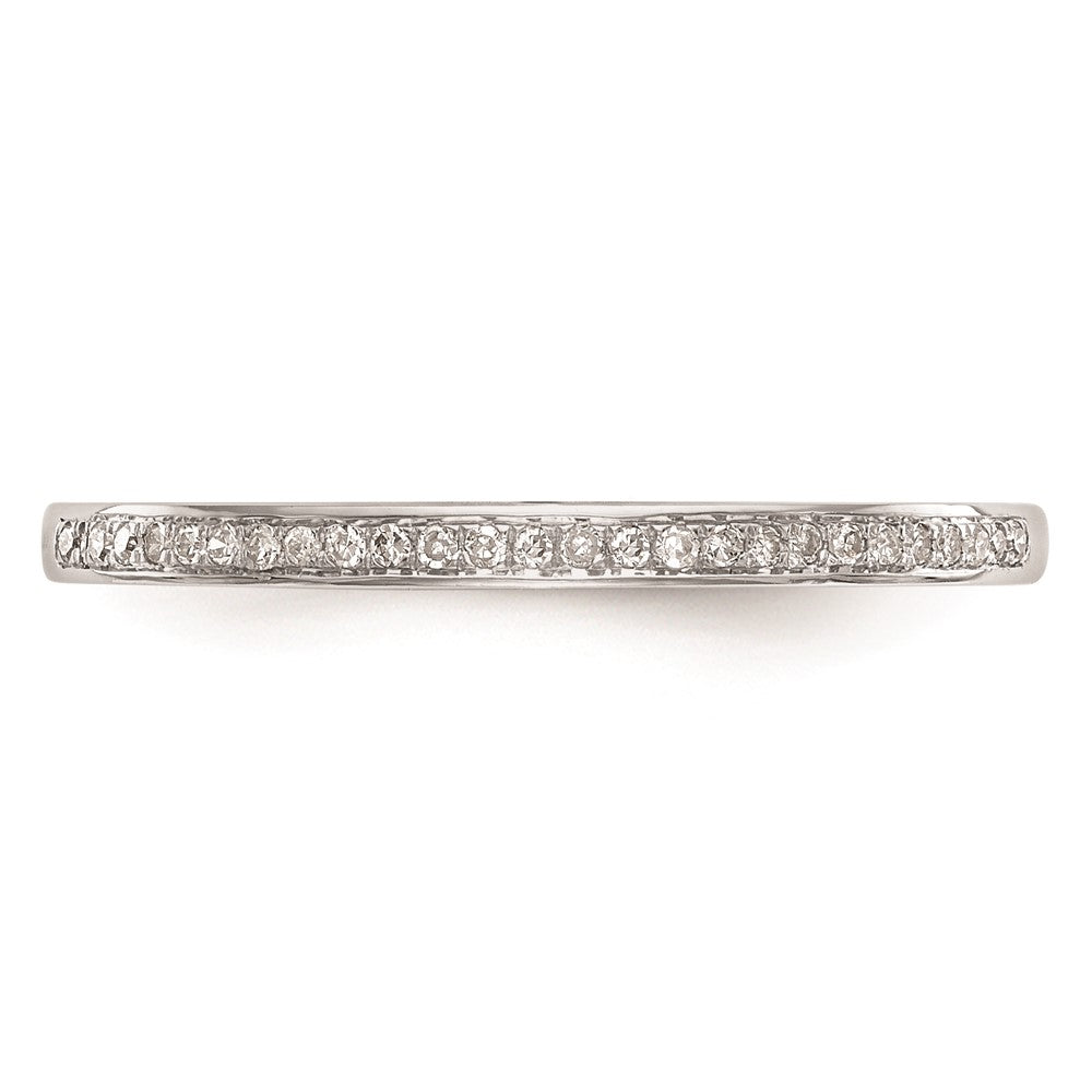 14K Weißgold Trauring-Set mit natürlichen Diamanten (0,162 ct. Gesamtgewicht)