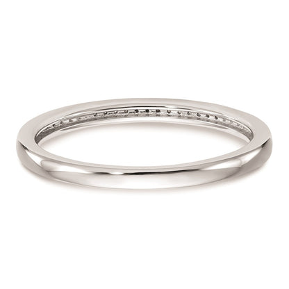 14K Weißgold Trauring-Set mit natürlichen Diamanten (0,162 ct. Gesamtgewicht)