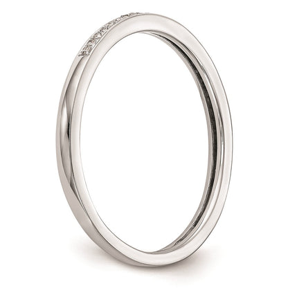 14K Weißgold Trauring-Set mit natürlichen Diamanten (0,162 ct. Gesamtgewicht)