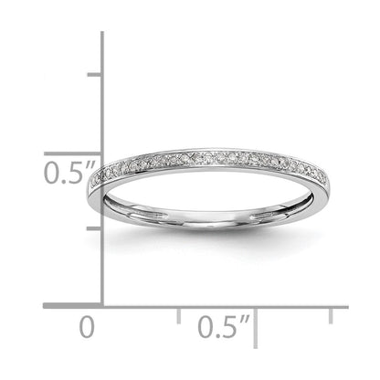 14K Weißgold Trauring-Set mit natürlichen Diamanten (0,162 ct. Gesamtgewicht)