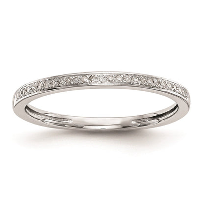14K Weißgold Trauring-Set mit natürlichen Diamanten (0,162 ct. Gesamtgewicht)