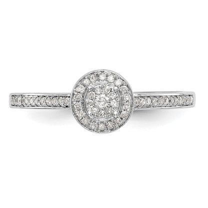14K Weißgold Verlobungsring mit Diamant-Cluster aus laborgezüchteten Diamanten, VS/SI+ G+