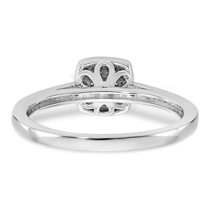 14K Weißgold Verlobungsring mit komplettem Diamant-Cluster, 0,2 ct. laborgezüchtete Diamanten, VS/SI+ G+