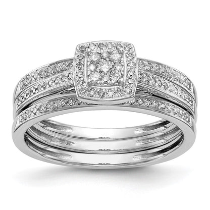 10K Weißgold Verlobungsring mit Labor-Diamant-Cluster, VS/SI+, G+, 0,17 ct. Wait, I need to reconsider - the input has no carat weight specified. Let me provide the correct translation without