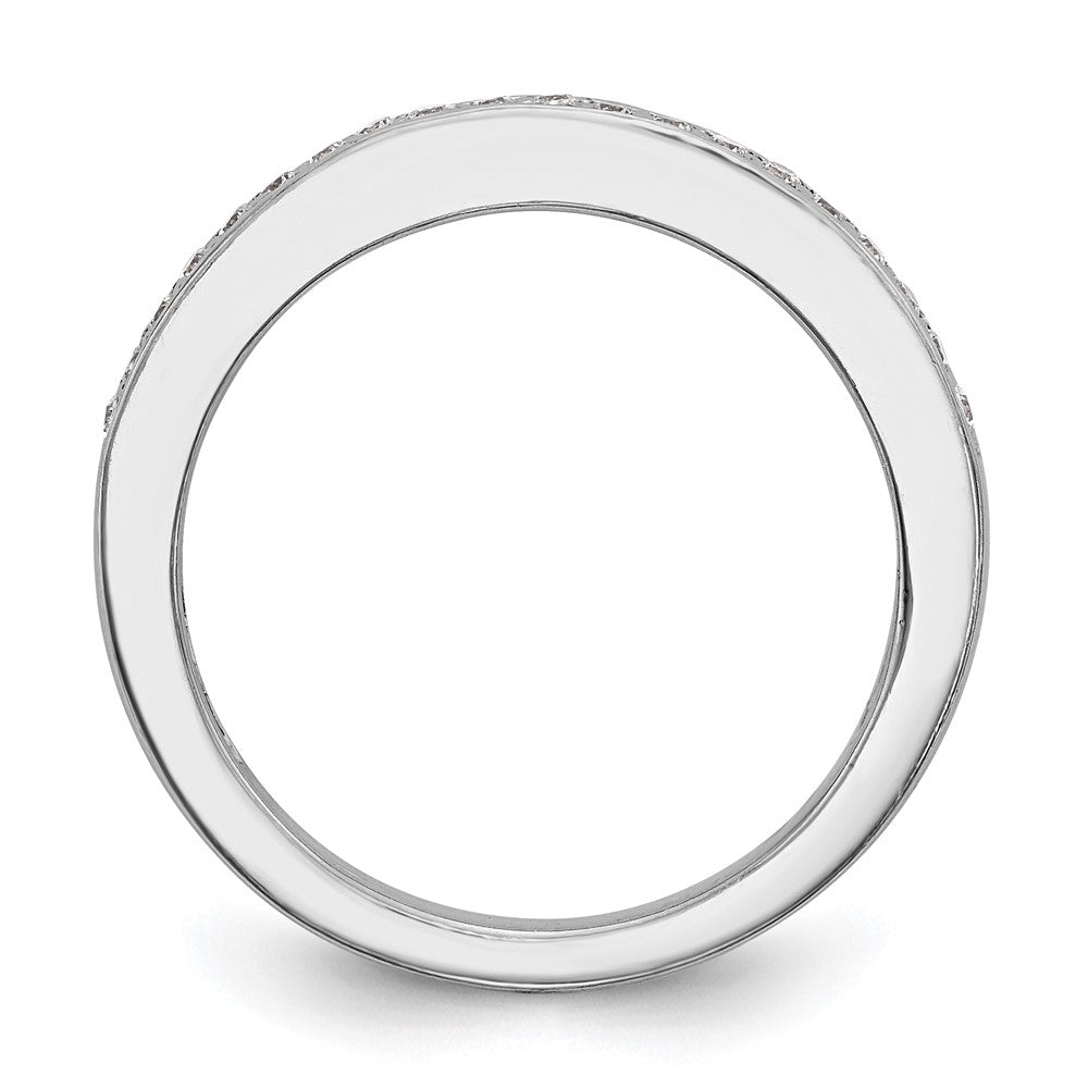 14K Weißgold Ehering mit natürlichen Diamanten