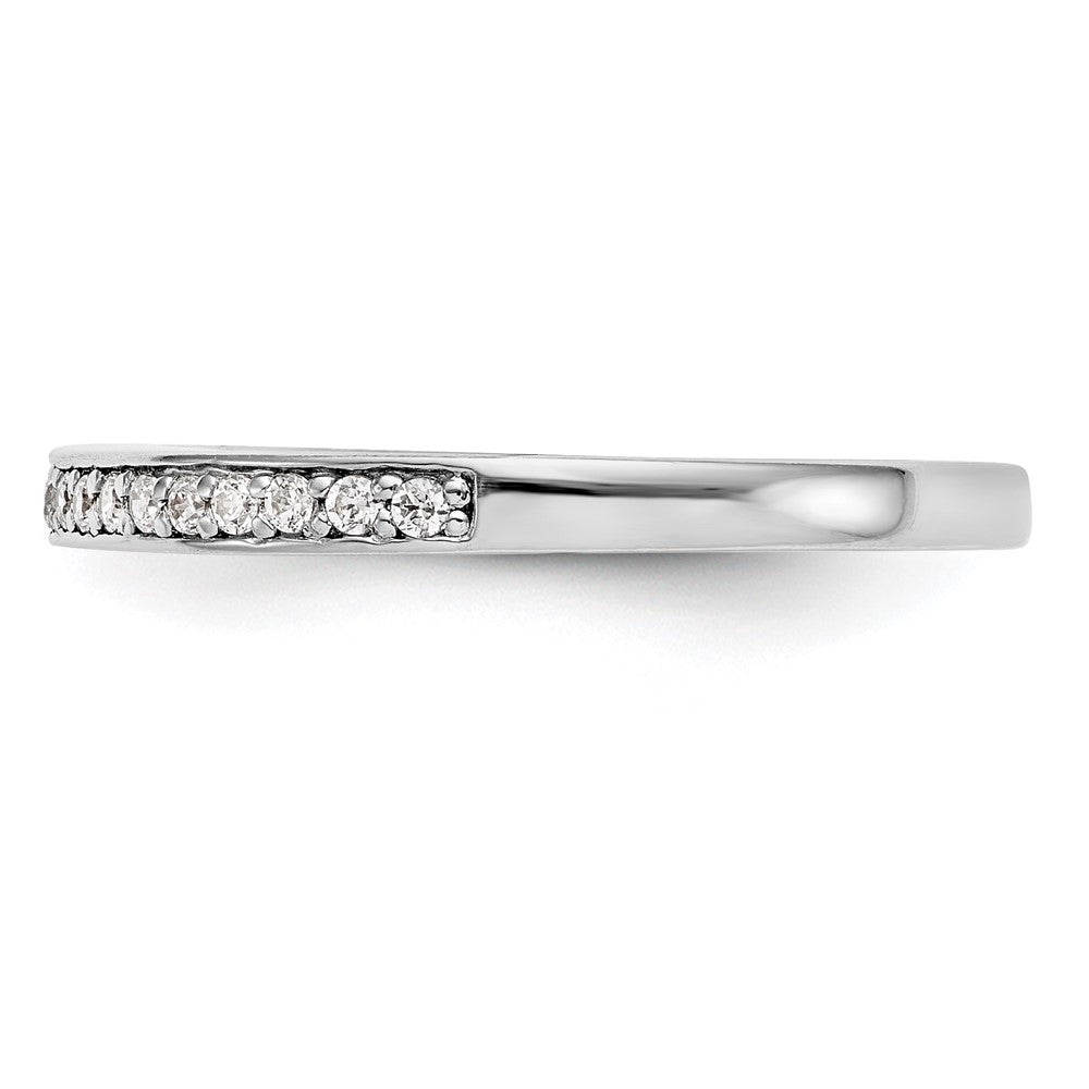 14K Weißgold Ehering mit natürlichen Diamanten