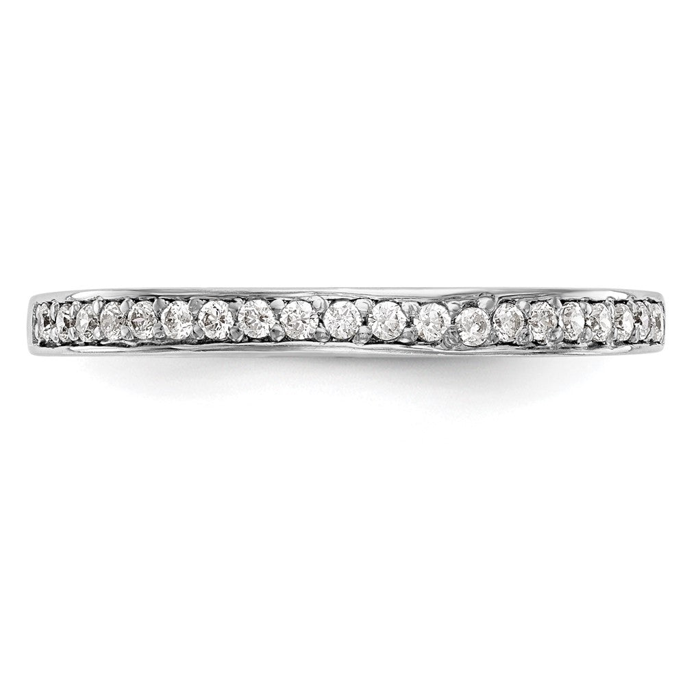 14K Weißgold Ehering mit natürlichen Diamanten