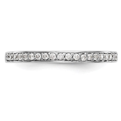14K Weißgold Ehering mit natürlichen Diamanten