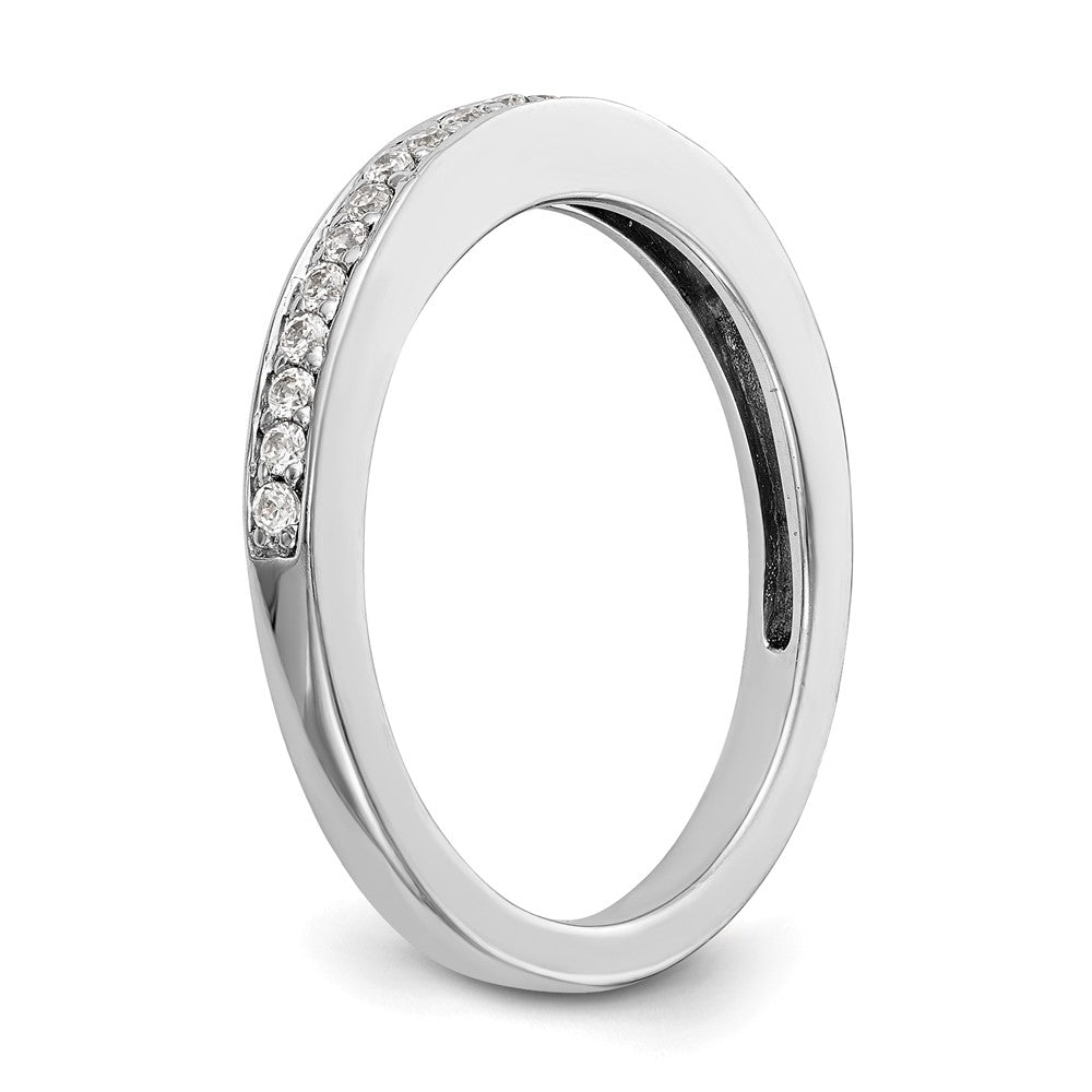 14K Weißgold Ehering mit natürlichen Diamanten