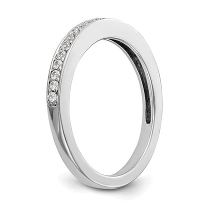 14K Weißgold Ehering mit natürlichen Diamanten