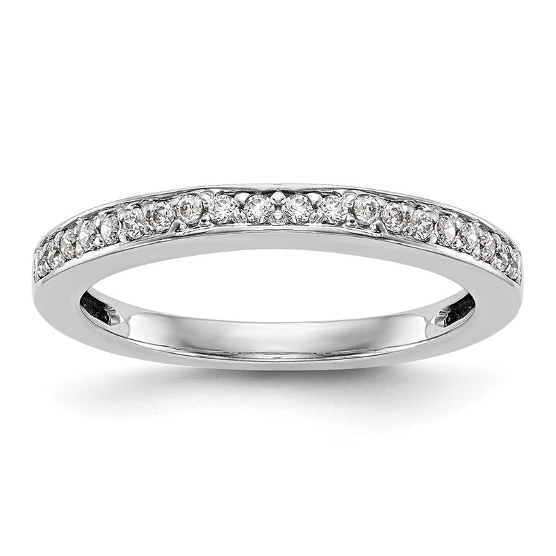 14K Weißgold Ehering mit natürlichen Diamanten