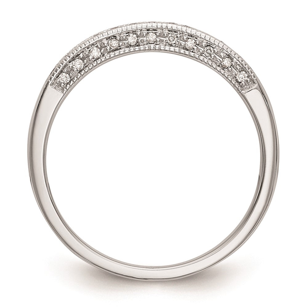 14K Weißgold Ehering mit natürlichen Diamanten