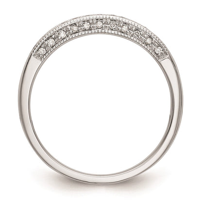 14K Weißgold Ehering mit natürlichen Diamanten
