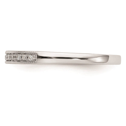 14K Weißgold Ehering mit natürlichen Diamanten