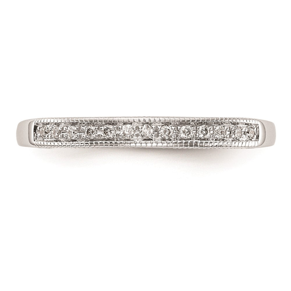 14K Weißgold Ehering mit natürlichen Diamanten