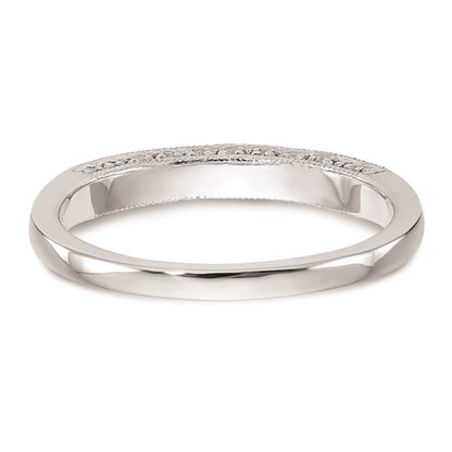 14K Weißgold Ehering mit natürlichen Diamanten