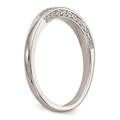 14K Weißgold Ehering mit natürlichen Diamanten