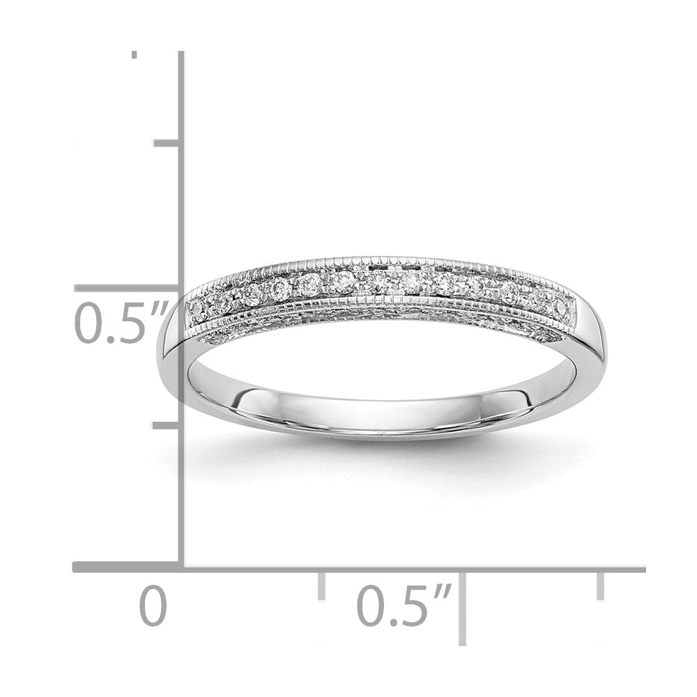 14K Weißgold Ehering mit natürlichen Diamanten