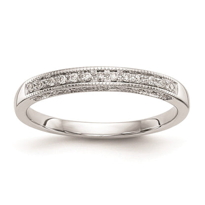 14K Weißgold Ehering mit natürlichen Diamanten