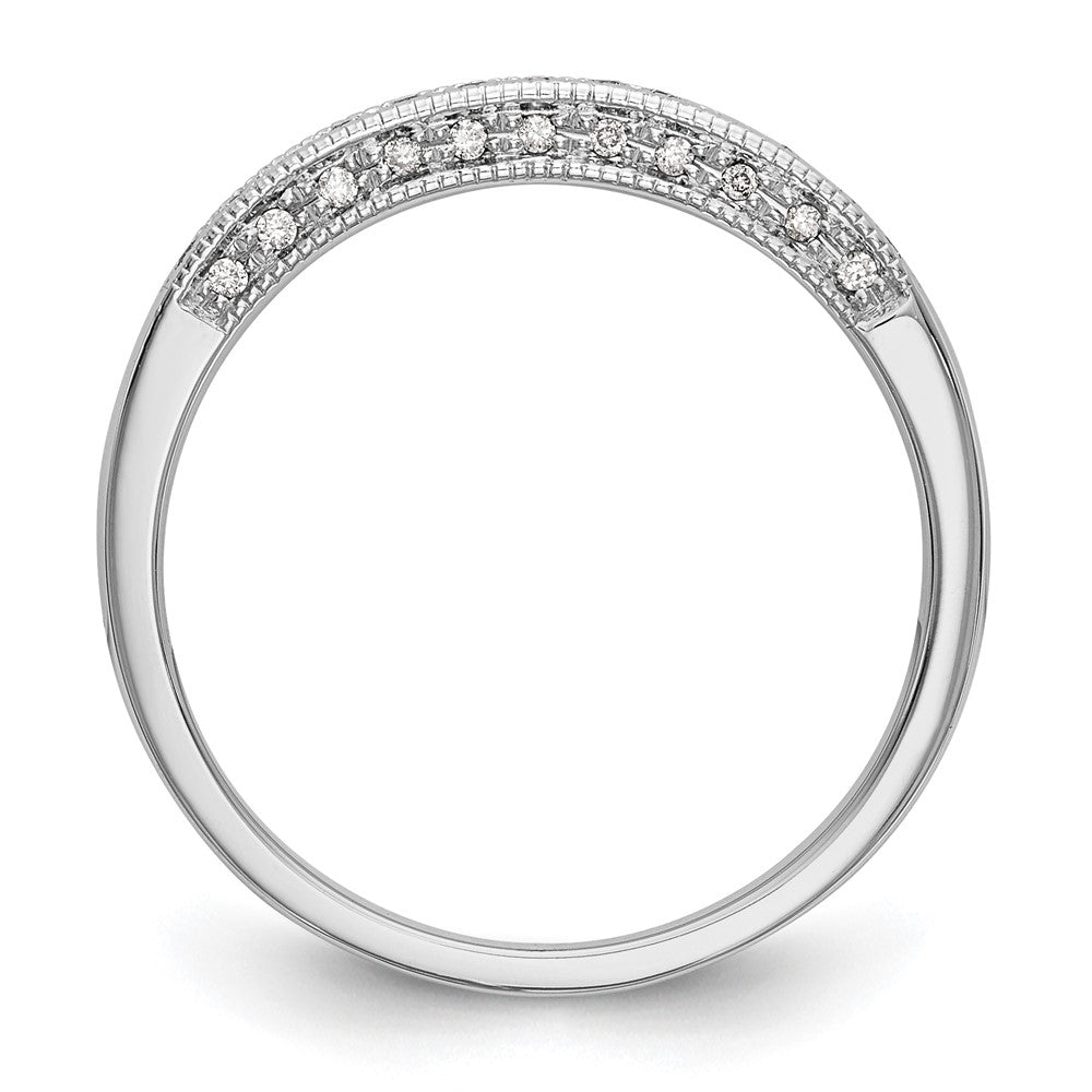 14K Weißgold Ehering mit 0,17 ct. im Labor gezüchteten Diamanten VS/SI+ G+