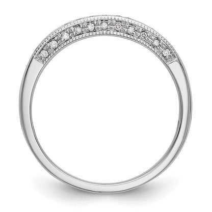 14K Weißgold Ehering mit 0,17 ct. im Labor gezüchteten Diamanten VS/SI+ G+