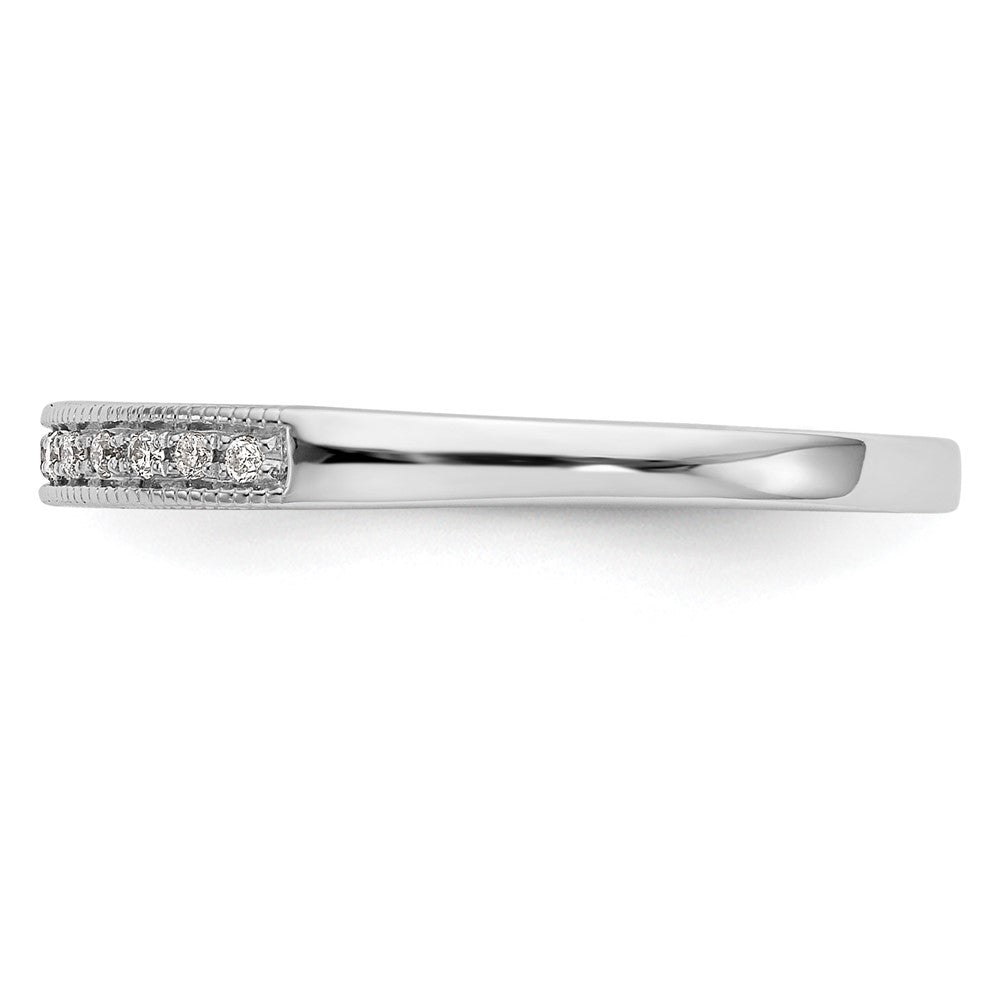 14K Weißgold Ehering mit 0,17 ct. im Labor gezüchteten Diamanten VS/SI+ G+