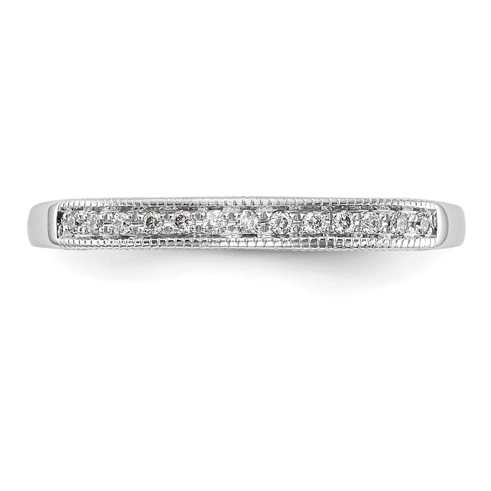 14K Weißgold Ehering mit 0,17 ct. im Labor gezüchteten Diamanten VS/SI+ G+