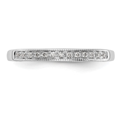14K Weißgold Ehering mit 0,17 ct. im Labor gezüchteten Diamanten VS/SI+ G+