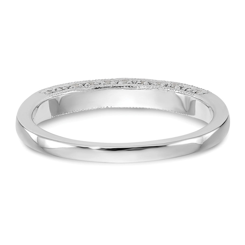 14K Weißgold Ehering mit 0,17 ct. im Labor gezüchteten Diamanten VS/SI+ G+