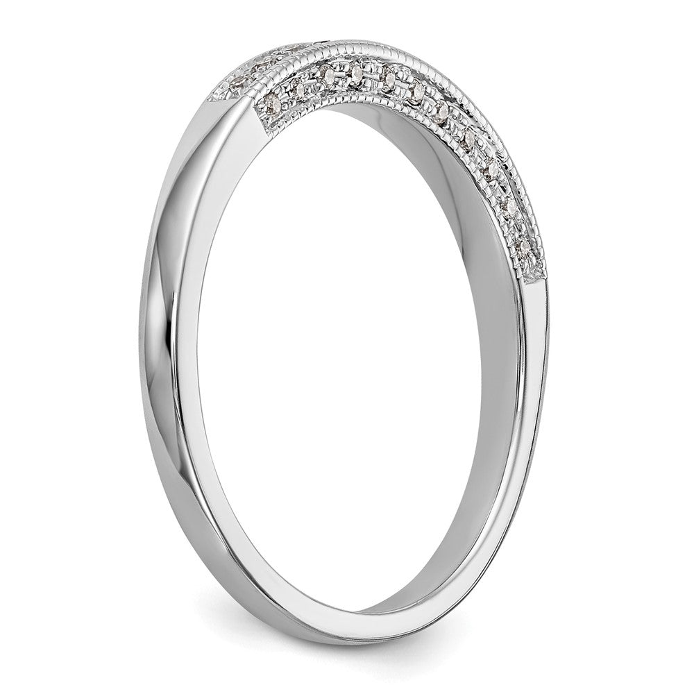 14K Weißgold Ehering mit 0,17 ct. im Labor gezüchteten Diamanten VS/SI+ G+