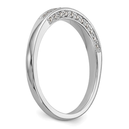 14K Weißgold Ehering mit 0,17 ct. im Labor gezüchteten Diamanten VS/SI+ G+
