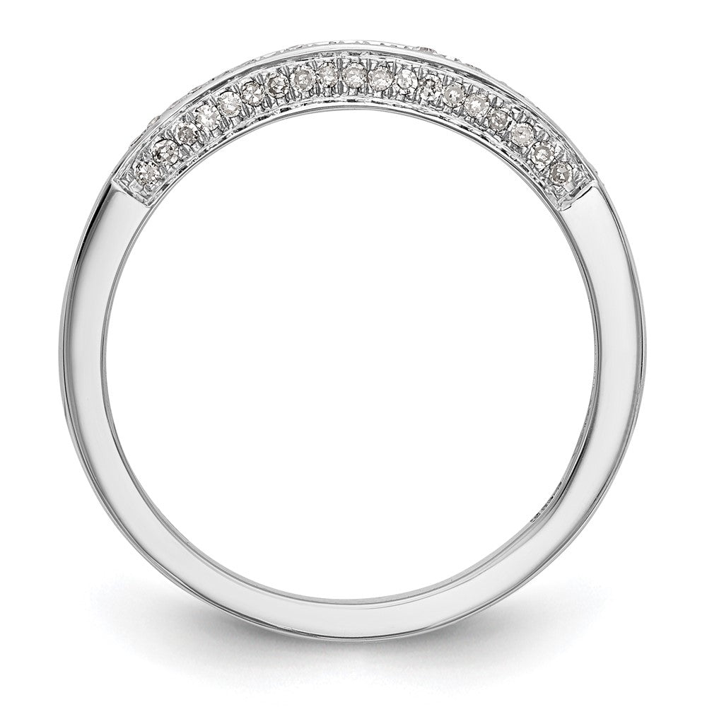 14K Weißgold Ehering mit natürlichen Diamanten