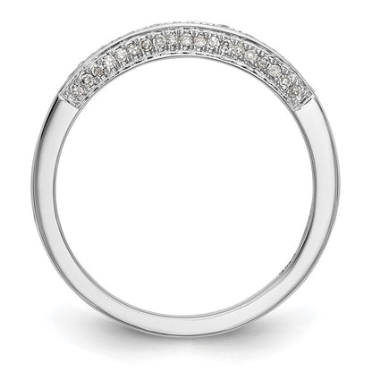14K Weißgold Ehering mit natürlichen Diamanten