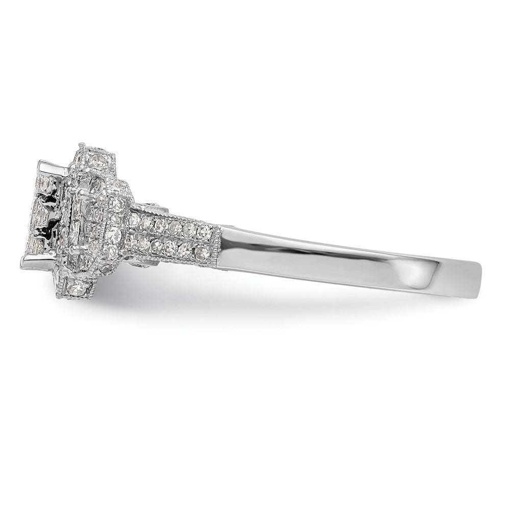 14K Weißgold Ehering mit natürlichen Diamanten